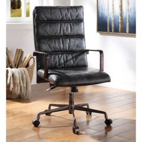 ACME 92565 Jairo - Executive Office Chair - Vintage Black Top Grain Leather