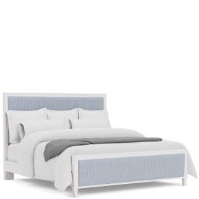 Riverside Furniture 30790-30791-30772 Rosalie - Queen Upholstered Bed - Blue / White