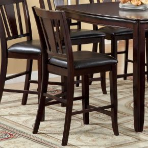 Furniture of America CM3336PC-2PK Edgewood - Counter Height Chair (Set of 2) - Espresso