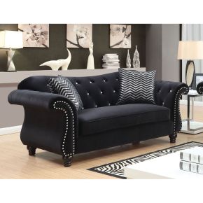 Furniture of America CM6159BK-LV-VN Jolanda - Loveseat - Black