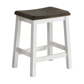 Intercon KA-BS-35W-GWH-K24 Kona - Backless Stool - Gray / White