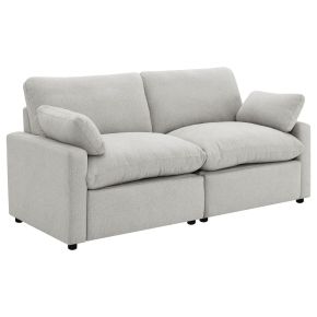 Coaster Fine Furniture 609562P Collins - 2 Piece Upholstered Power Reclining Loveseat - Gray