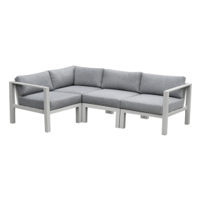 Intercon NS-SF-ARMLSS-BUF-4PC Nash - 4 Piece Outdoor Seating Sectional - Buff