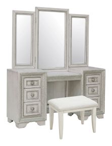 Pulaski Furniture P269-BR-K12 Pulaski Furniture P269-BR-K12 Camilla - Vanity & Mirror & Stool - Natural