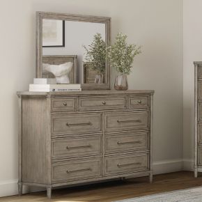 Liberty Furniture 508-BR-DM Rochelle Park - Dresser & Mirror - Smokey Taupe