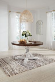 Signature Design by Ashley® D546/50T/50B Valebeck - White / Brown - Dining Table