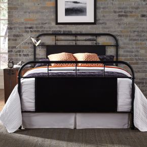 Liberty Furniture 179-BR15HFR-B Vintage Series - King Metal Bed - Black