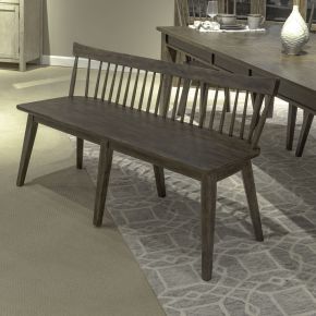 Liberty Furniture 826-C4000B Midland Falls - Spindle Back Bench - Rustic Brown