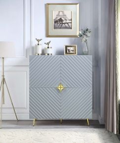 ACME AC01032 Gaines - Cabinet - Gray High Gloss Finish