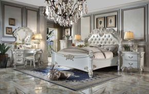 ACME BD01506Q Vendome - Queen Bed - PU & Antique Pearl Finish