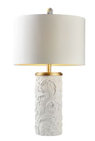 Furniture of America L9300T Beryl - Table Lamp - White / Gold