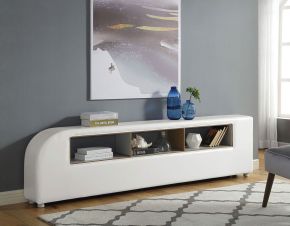 Furniture of America CM7513B Vodice - Bookcase (Compatible With All Bed Sizes) - White