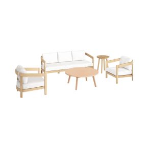 New Classic 60-G5511-S5S New Classic 60-G5511-S5S Wesley - 5 Piece Outdoor (Sofa & 2 Chairs & Coffee & End Table) - White