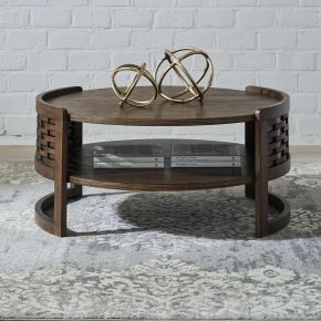 Liberty Furniture 369-OT1011 Warren Park - Round Cocktail Table - Brown