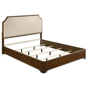 Coaster Fine Furniture 205301KE Garland - 58" Eastern King Panel Bed - Cream / Brown Cherry