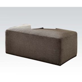 ACME 53593 Ushury - Ottoman - Gray Chenille 2-Tone)