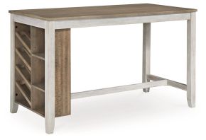 Ashley Furniture D394-32 Skempton - Rectangular Counter Table With Storage - White