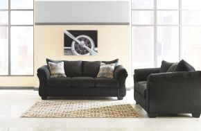 Signature Design by Ashley® 75008/38/35 Darcy - 2 Pc. - Sofa, Loveseat - Black