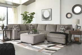 Signature Design by Ashley® 80702/66/34/17 Ballinasloe - Platinum - Right Arm Facing Corner Chaise 3 Pc Sectional