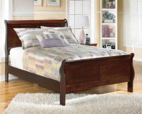 Signature Design by Ashley® B376/55/86 Alisdair - Dark Brown - Full Sleigh Bed