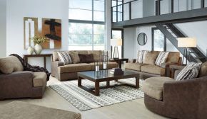 Signature Design by Ashley® 18704/38/35/23/21/14 Alesbury - 5 Pc. - Sofa, Loveseat, Chair and a Half, Accent Chair, Ottoman - Chocolate