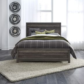 Liberty Furniture 686-BR-QPB Tanners Creek - Queen Panel Bed - Dark Gray