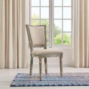 ACME 60172 Gabrian - Fabric Side Chair (Set of 2) - Two-Tone Beige & Reclaimed Gray