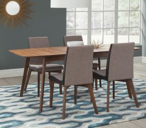 CoasterEveryday 106591-S5 Redbridge - 5 Piece Rectangular Dining Set - Natural Walnut
