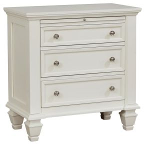 CoasterEssence 201302 Sandy Beach - 3-Drawer Nightstand - Cream White