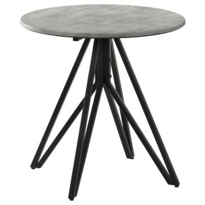 CoasterEveryday 736177 Hadi - Round Smart Top Side End Table - Cement