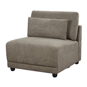 ACME LV03152 Rylie - Modular Armless Chair With Pillow - Brown Linen
