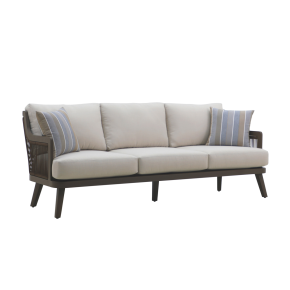 New Classic G2762-23 Genova - Patio Sofa With Two Accent Pillows - Gray