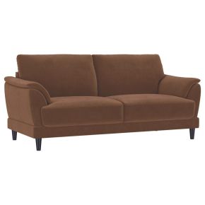 Coaster Fine Furniture 552101 Selma - Velvet Upholstered Crescent Arm Sofa - Rust