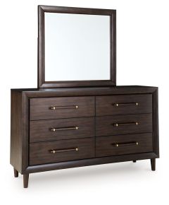 Benchcraft® B611B1 Benchcraft® B611B1 Dantenton - Dresser And Mirror - Merlot