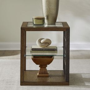 Liberty Furniture 525-OT1020 Liberty Furniture 525-OT1020 Bayhill Trellis - End Table - Honey / Black Metal Accents