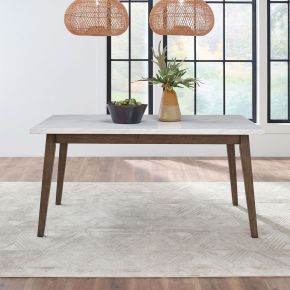 Liberty Furniture 618-T3864 Edison - Rectangular Leg Table With Faux Marble Top - Brownstone