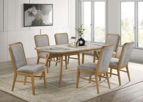 Coaster Fine Furniture 193731-S7 Croyden - 7 Piece Rectangular Dining Set - Gray / Weathered Natural