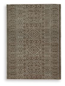 Signature Design by Ashley® R407702 Merrittman - 5' x 7' Rug - Brown / Ivory