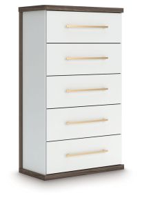 Signature Design by Ashley® PCB1108-46 Kendanport - Five Drawer Chest - Brown / White