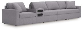 Signature Design by Ashley® 92104S61 Modmax - 5-Piece Sectional With Audio Console - Granite