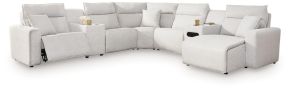 Ashley Furniture 65907S45 Ashley Furniture 65907S45 Modmax II - 7-Piece Power Reclining Sectional With RAF Press Back Power Chaise, Console And Audio Console - Stone