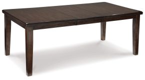 Signature Design by Ashley® D596-35 Haddigan - Rectangular Dining Room Extension Table - Dark Brown
