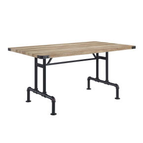 ACME DN01057 Edina - Dining Table - Oak & Sandy Black Finish