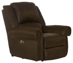 Catnapper 631304-1176/29-1276/29 Pickett - Fabric Power Recliner With Power Adjustable Headrest - Dark Brown