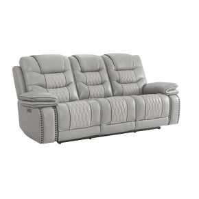 Intercon CY-SF-388DPR-LGR-C Cody - Dual-Power Sofa - Santorini Solana