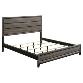 CoasterEveryday 212421KWB1 Watson - California King Headboard, Footboard & Slats, Box 1 of 2 - Gray Oak
