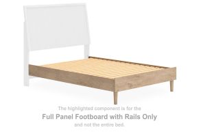 Signature Design by Ashley® B1199-184 Cielden - Full Panel Footboard With Rails - Tan