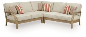 Ashley Furniture P801P10 Clare View - 3-Piece Outdoor Sectional - Beige