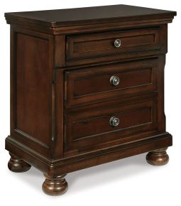 Millennium® by Ashley B697-92 Porter - Two Drawer Night Stand - Dark Brown