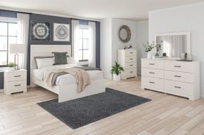 Signature Design by Ashley® B2588/31/36/44/55/86 Stelsie - 5 Pc. - Dresser, Mirror, Chest, Full Panel Bed - White